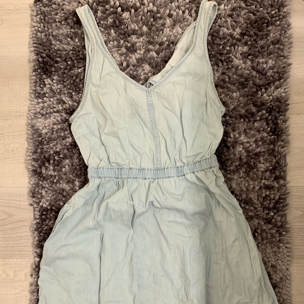Light blue denim dress